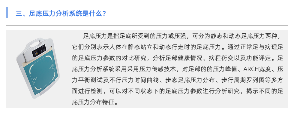 足底压力分析系统