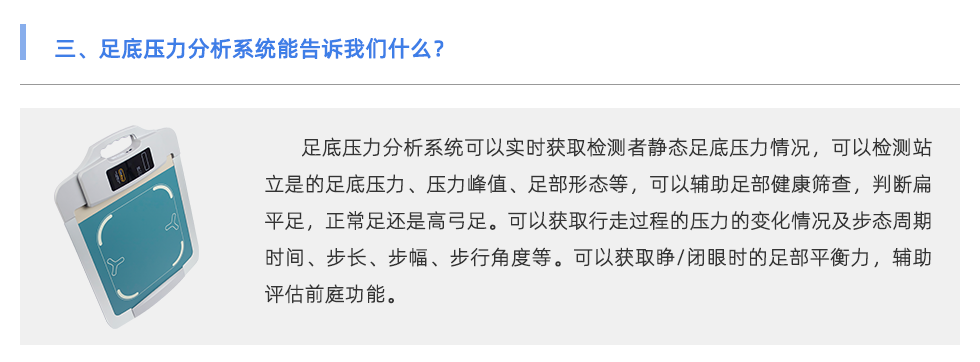 足底压力分析系统